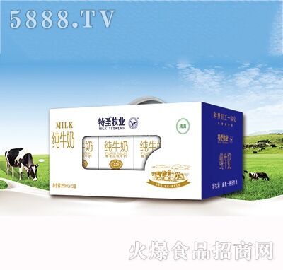 特圣牧业纯牛奶250mlx12盒
